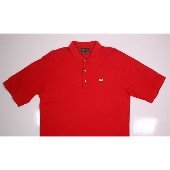 Masters Collection Bright Red Golf Y2K Polo Shirt Augusta Men's Large - Picture 5 of 8
